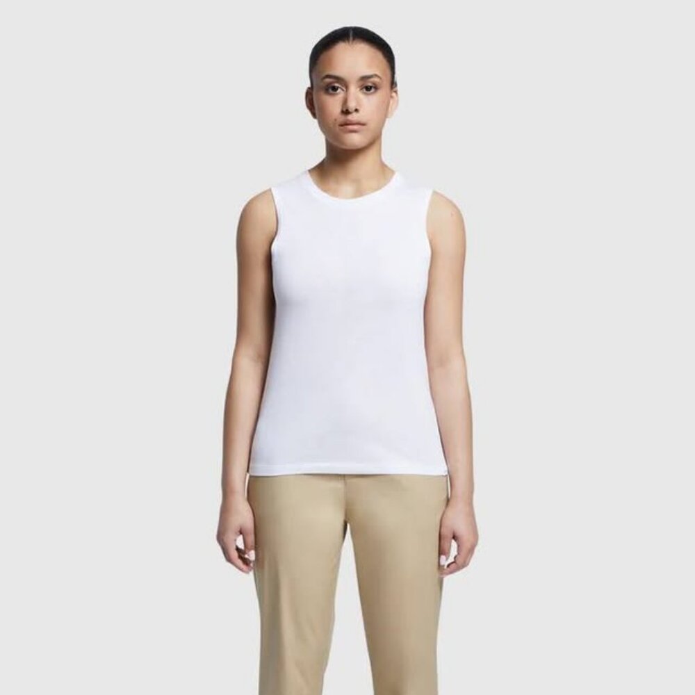 NWT Barranco Sleeveless Top Women’s in White by Vallier, size L